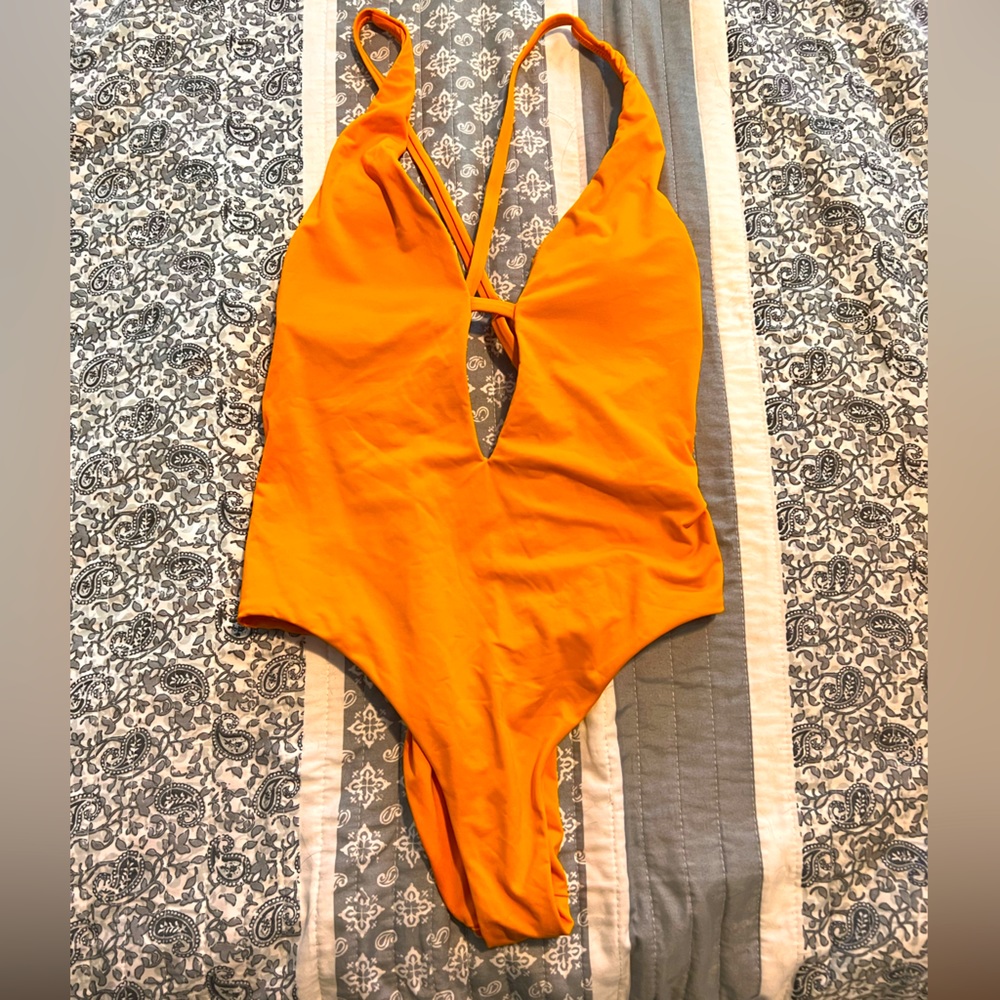 Tangerine orange one piece Victoria secret swimsuit